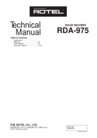 Rotel RDA-975 - Technical manual 